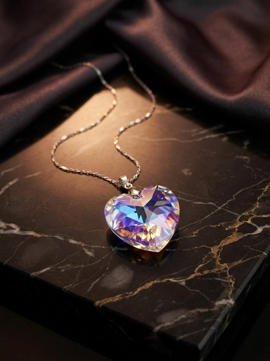 Corazón Aurora de Cristal