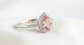 Anillo gota rosa
